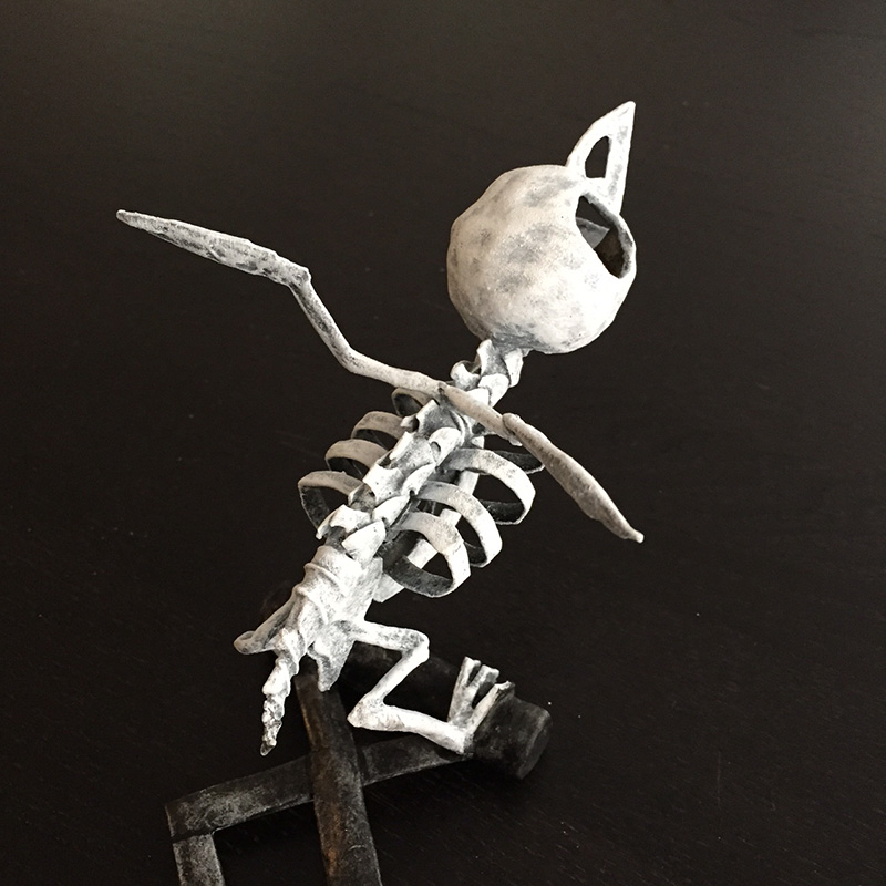 Bird skeleton - back view