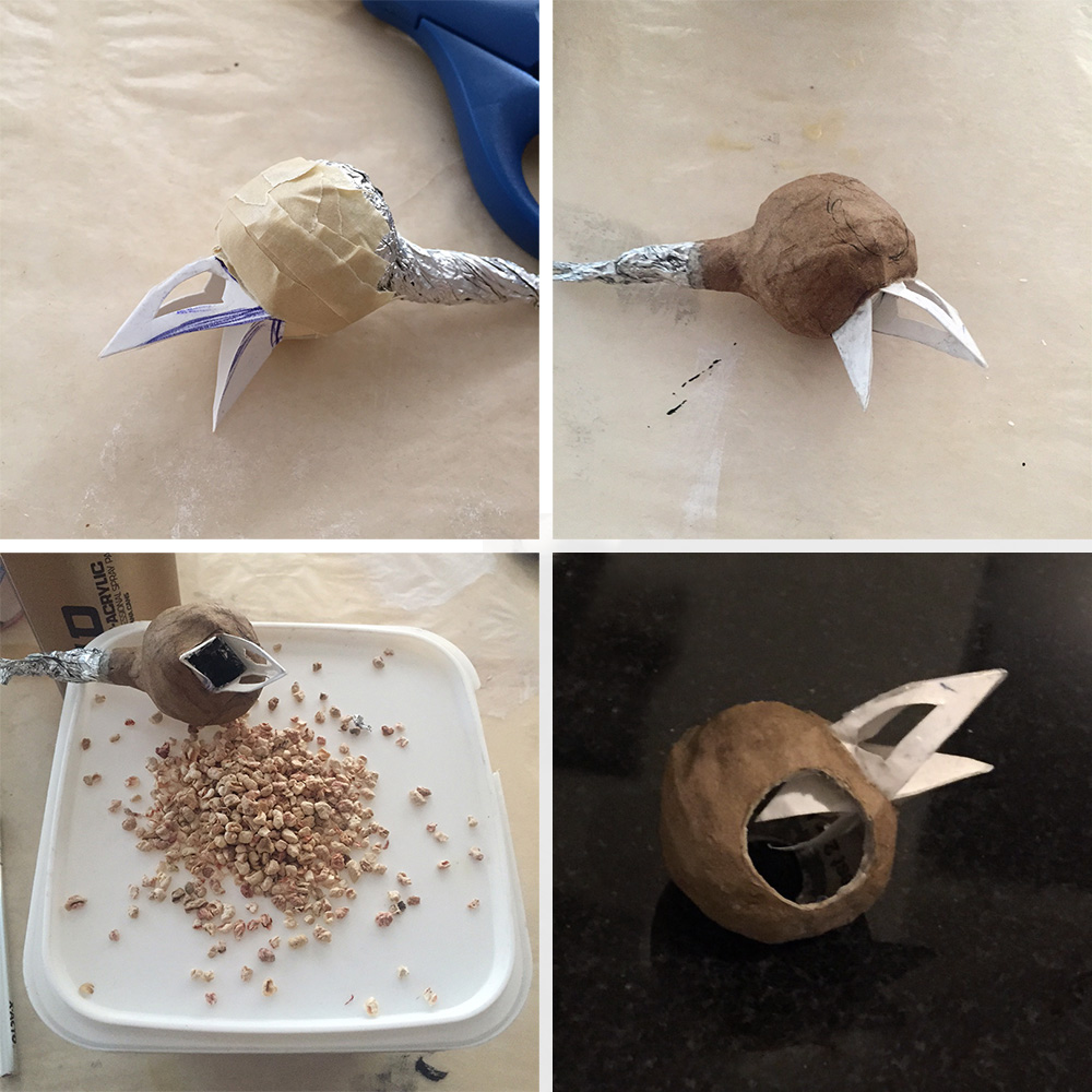 Making the bird skull