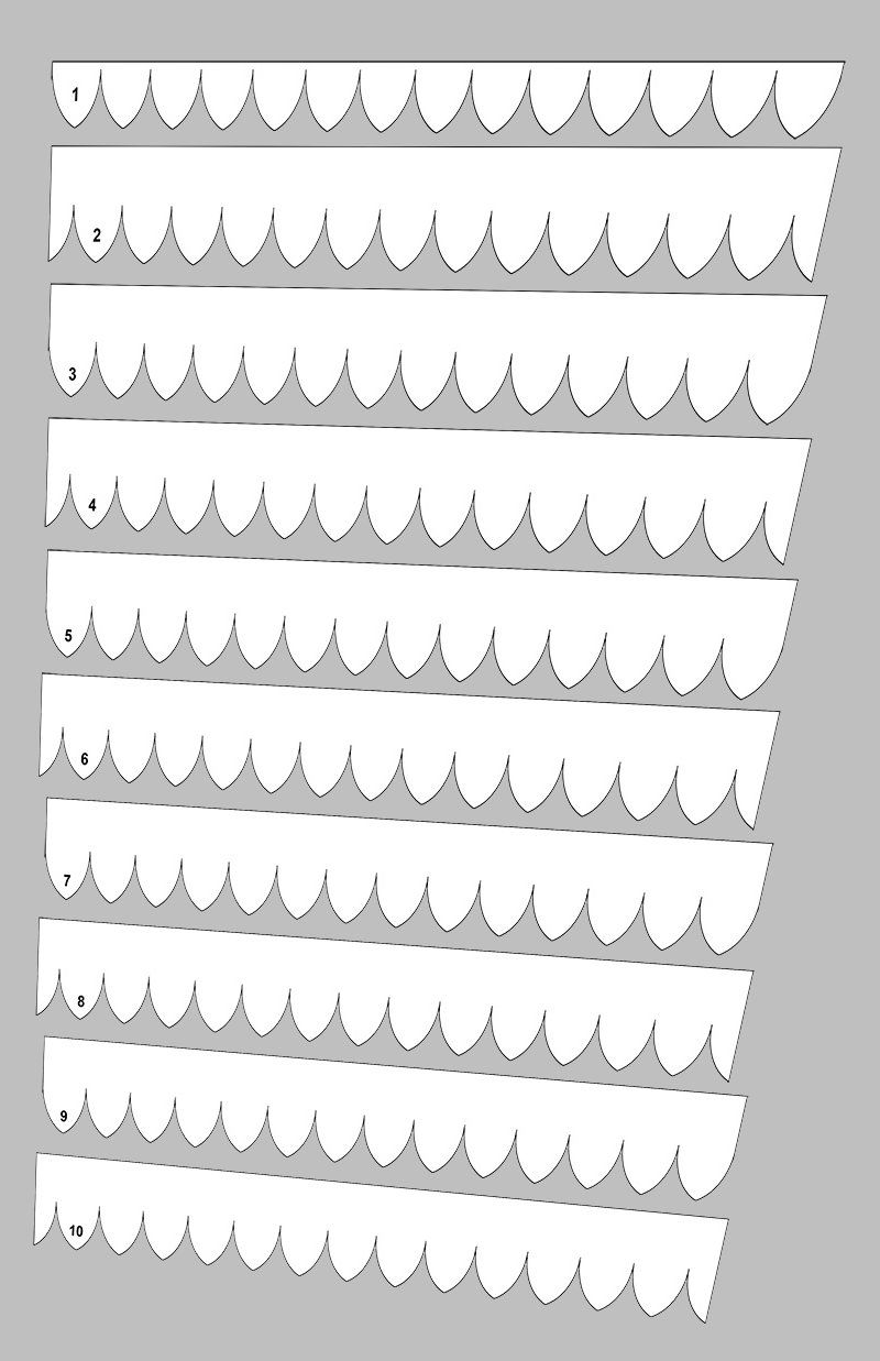 Craft foam roof pattern, figure 3