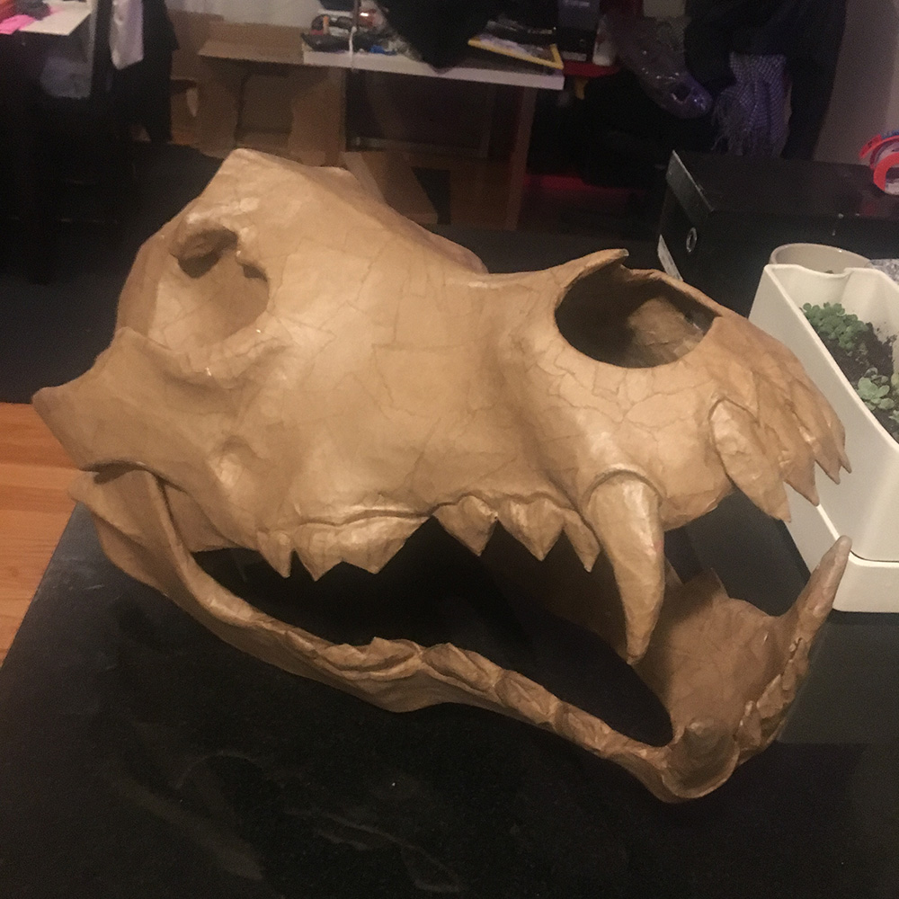 Wolf skull mask - jaw open