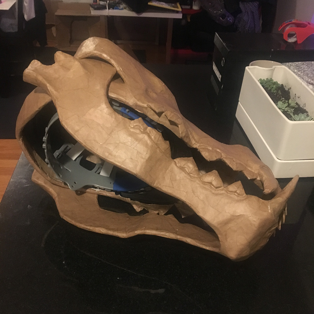 Wolf skull mask - bottom view