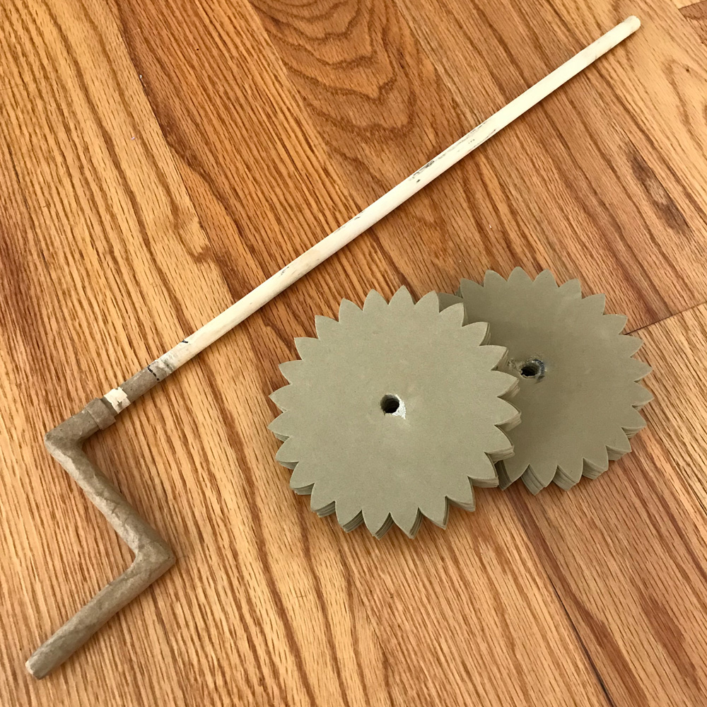 Making working gears out of foam - gears and rod