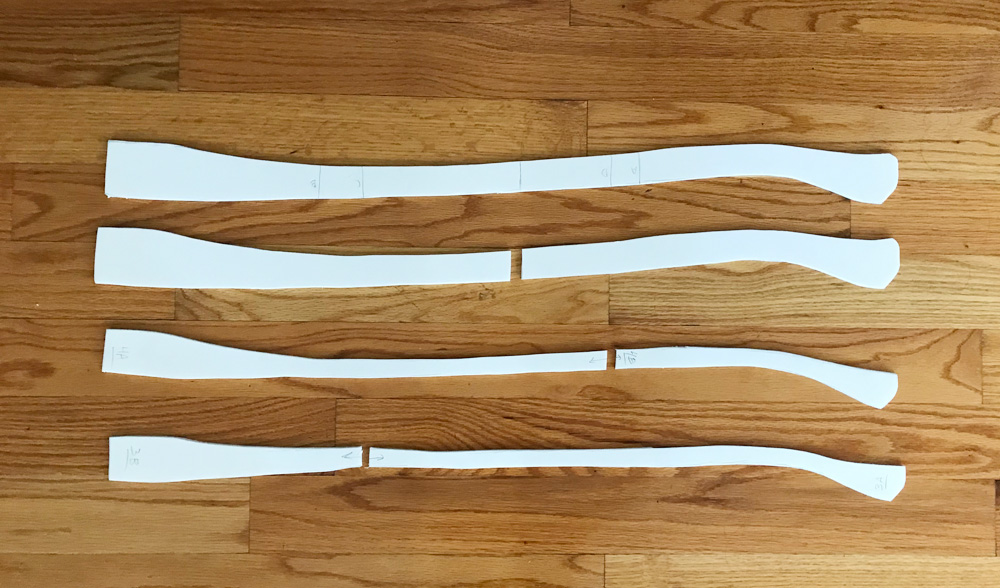 Paper mache axe - foam board handle shapes
