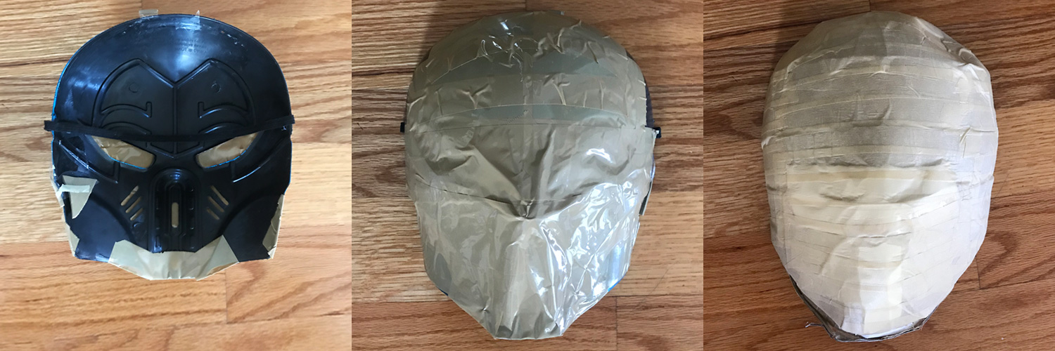 Paper mache Jason Voorhees mask - preparing the base