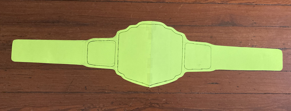 Pro wrestling belt prop - poster board shape