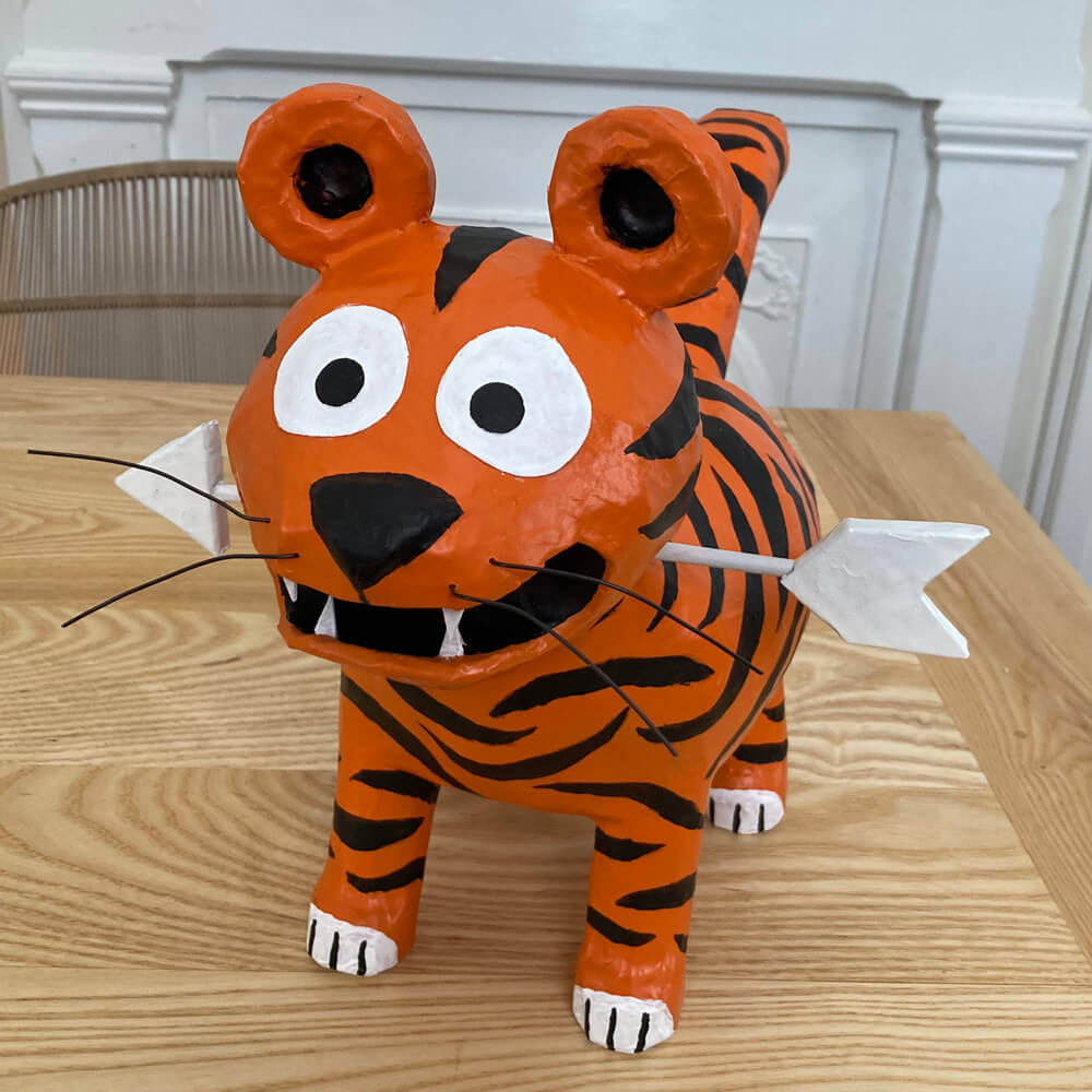 Tiger pinata sculpture - finished!