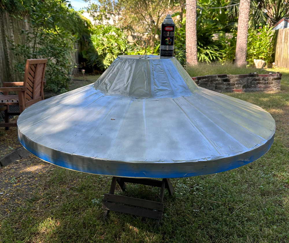 The UFO in my back yard, painted