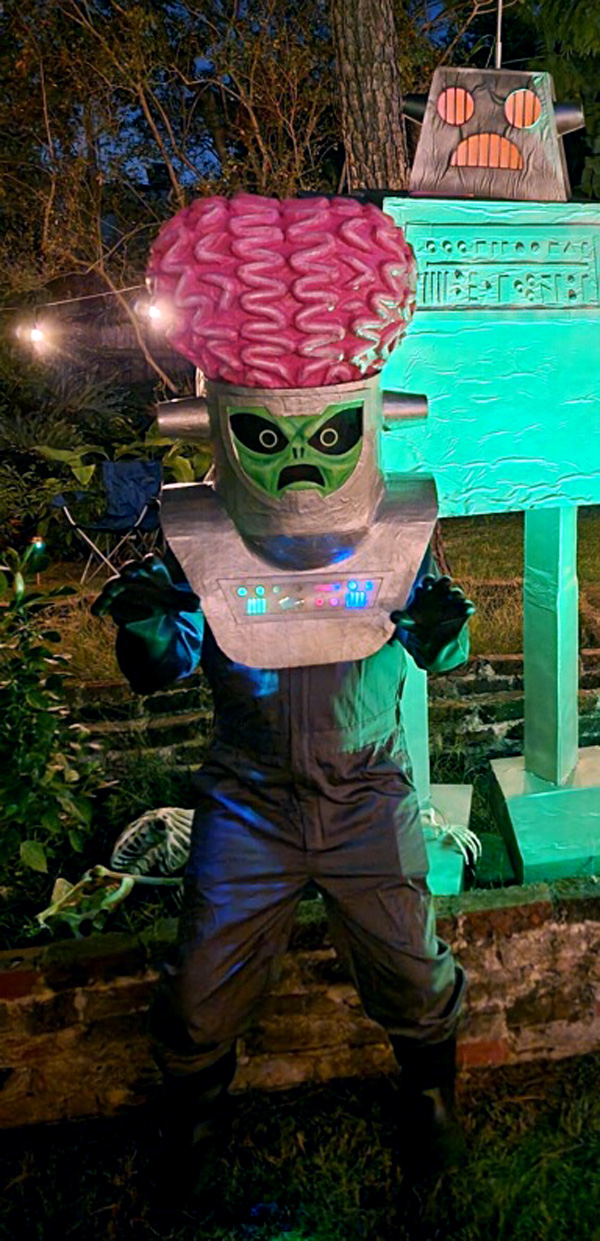 Me wearing my alien costume