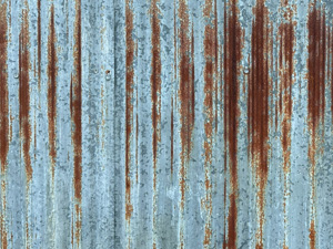 Rusty corrugated metal