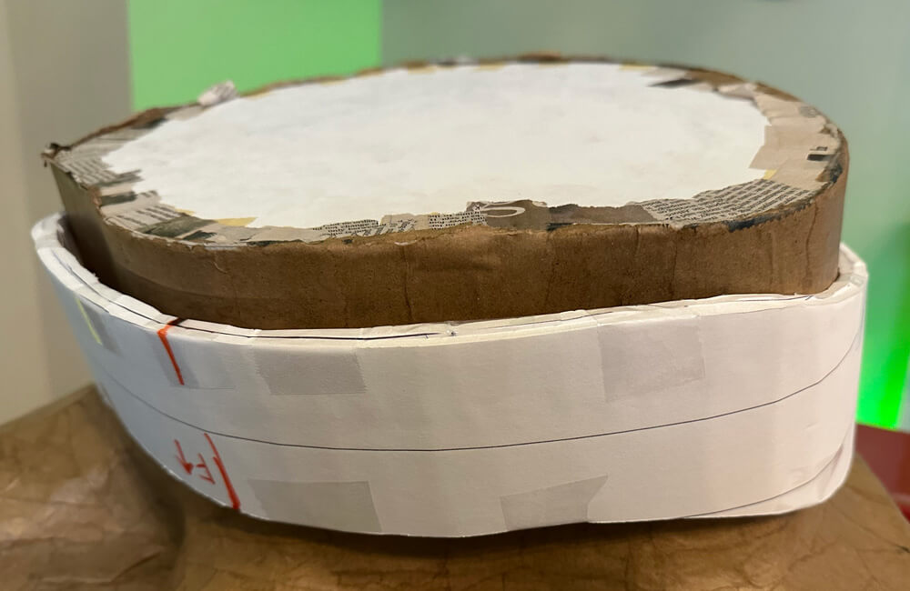 strips of foam board for the collar