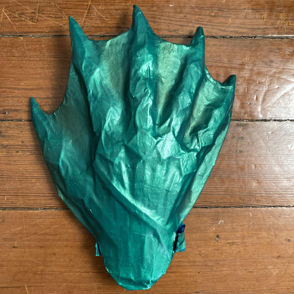 Hands painted dark metallic green
