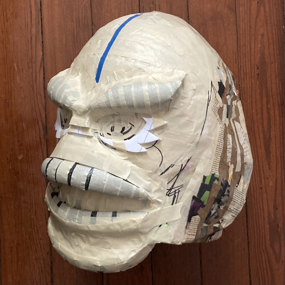 Creature mask WIP - facial features added