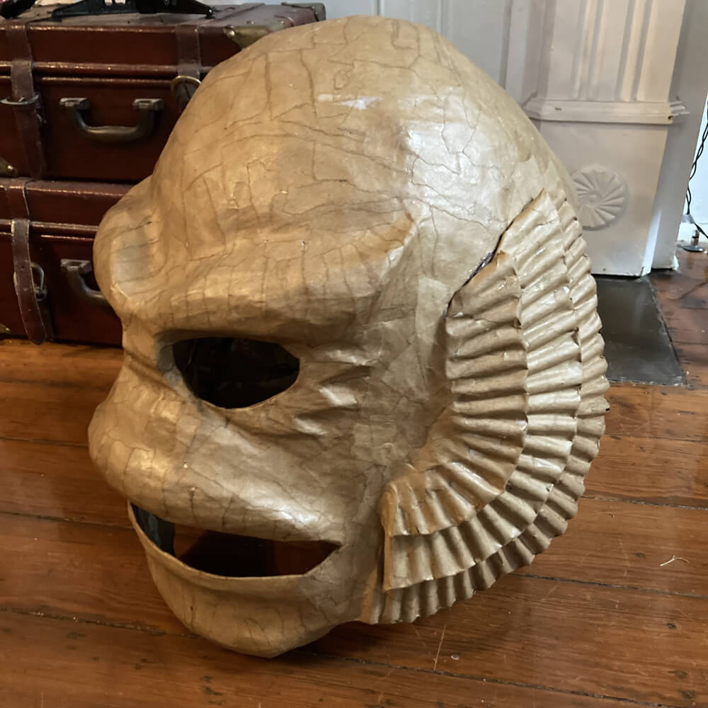 Creature mask WIP - front view of mask
