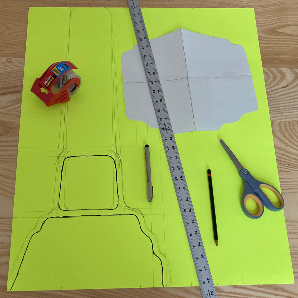 Pro wrestler belt prop - designing on poster board