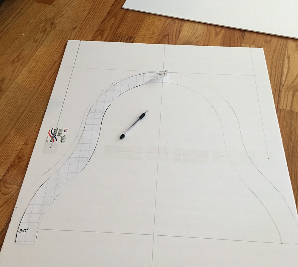 Making an Egyptian sarcophagus - tracing the shape