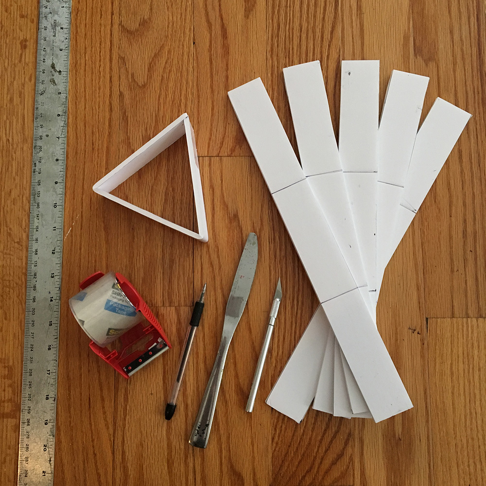 Making an Egyptian sarcophagus - supports for the walls