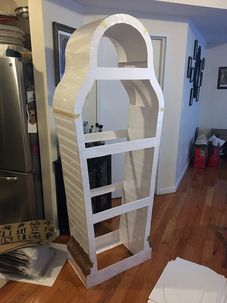 Making an Egyptian sarcophagus - the finished shape