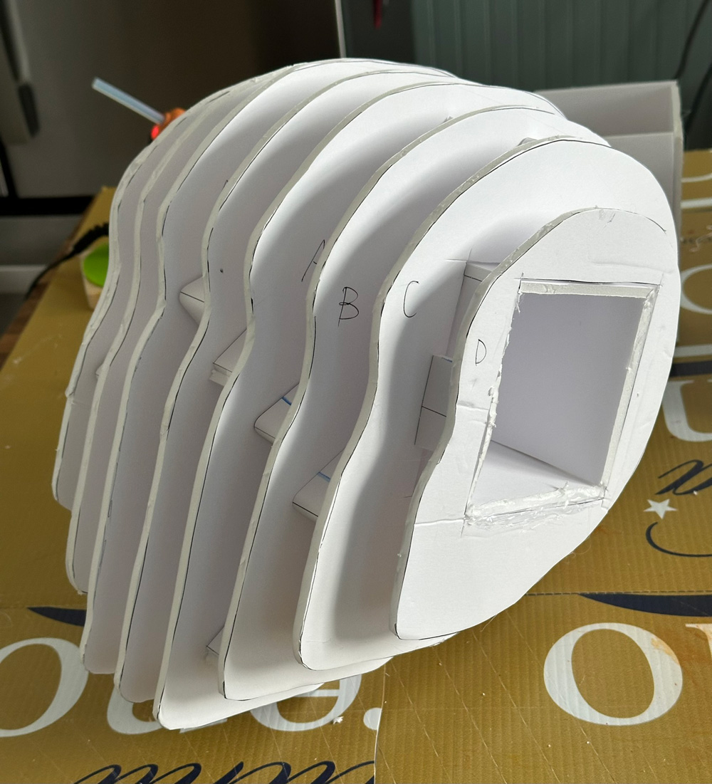 The completed head armature