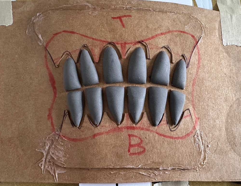 Sculpting the teeth