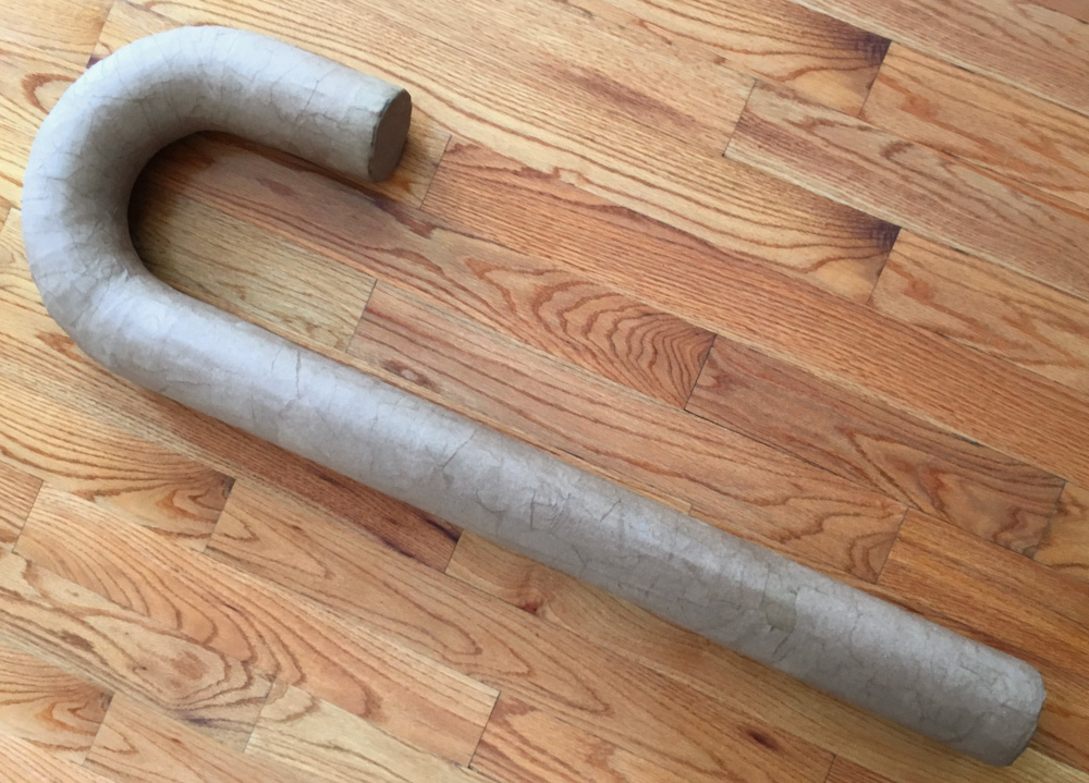 Giant candy cane decorations - paper mach&eacute;