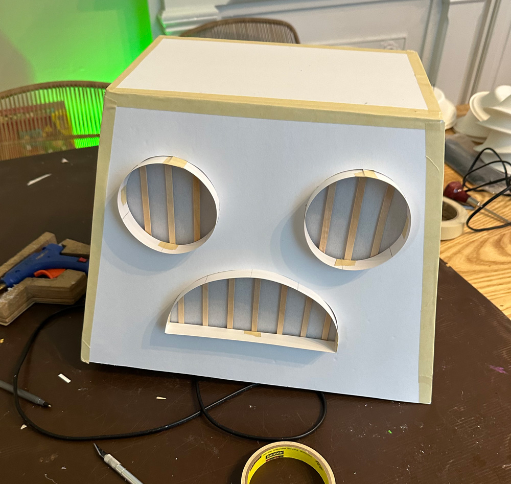 Close up of the robot head