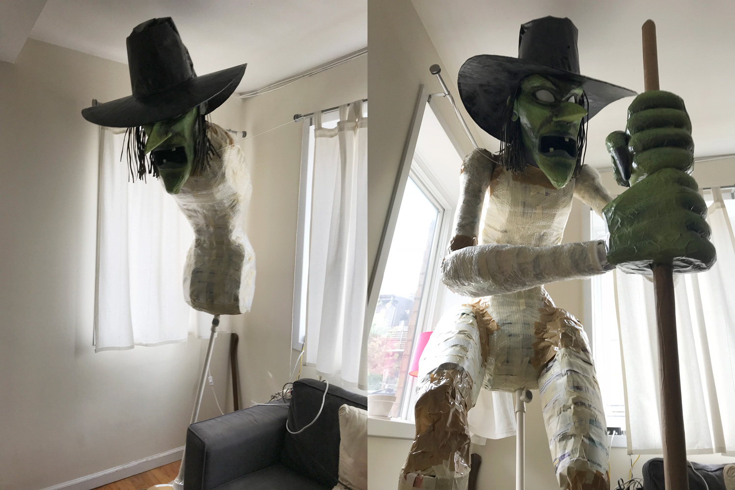 Giant witch statue - propping up the torso