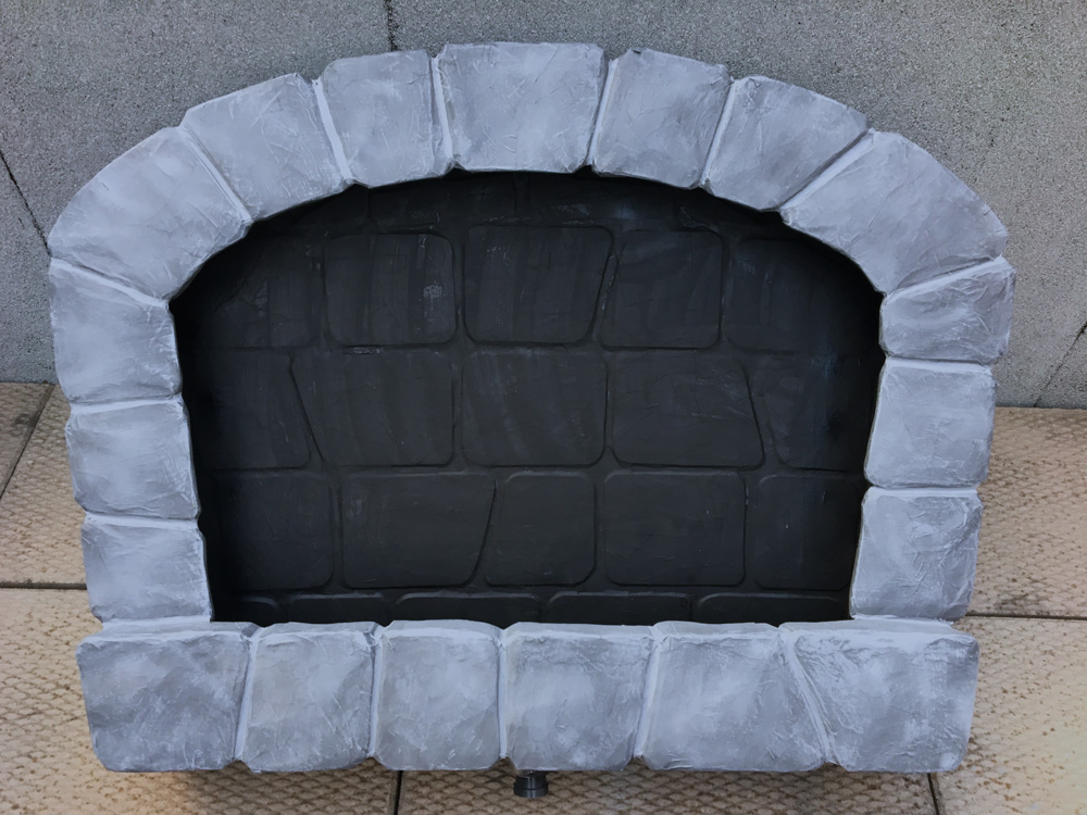 Hansel and Gretel oven prop - acrylic paint