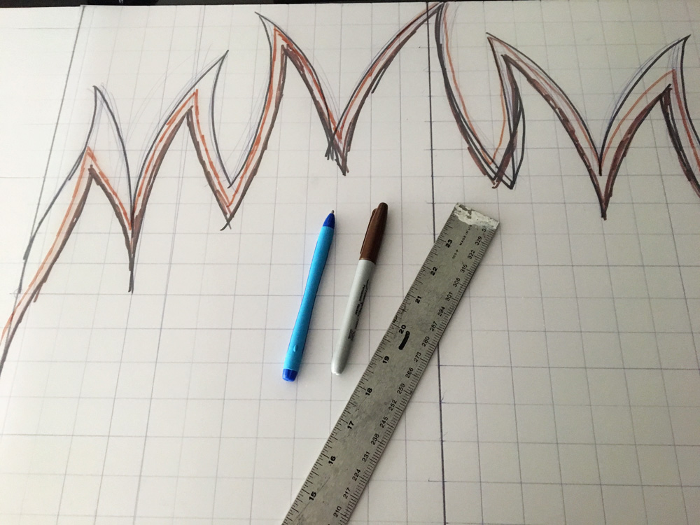 Hansel and Gretel oven prop - designing the flames