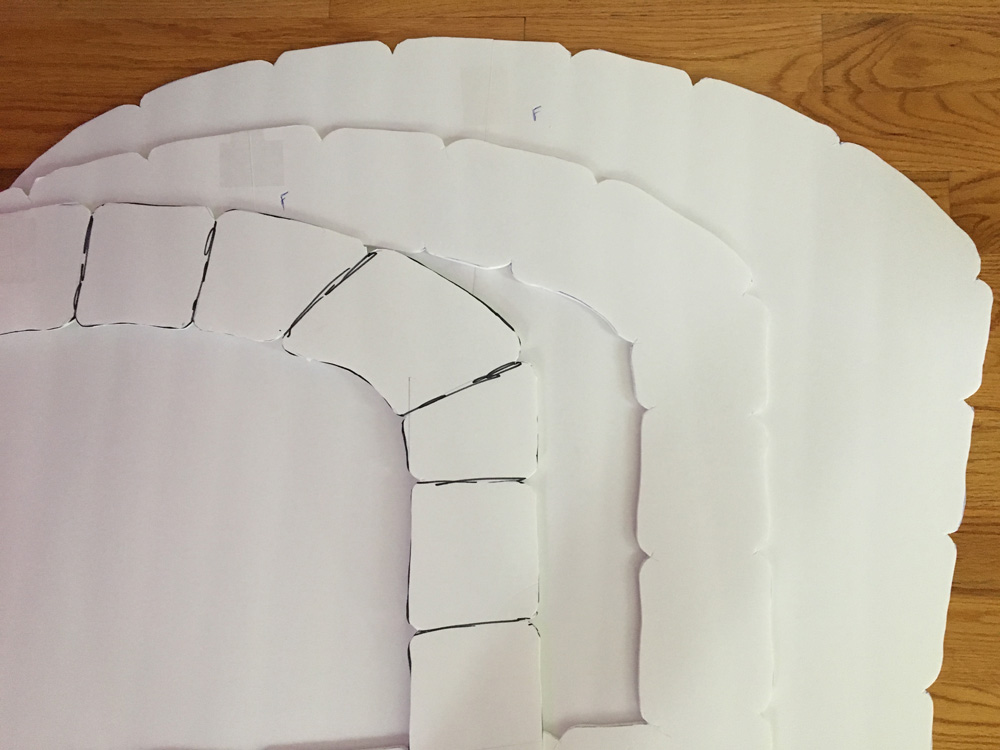 Paper mach&eacute; oven prop - cutting out foam board panels /