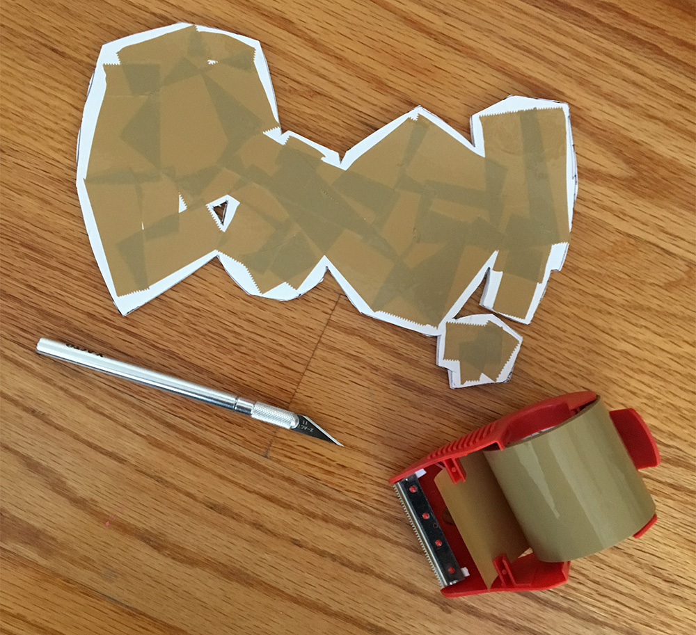 Necronomicon sculpture - cutting out the logo