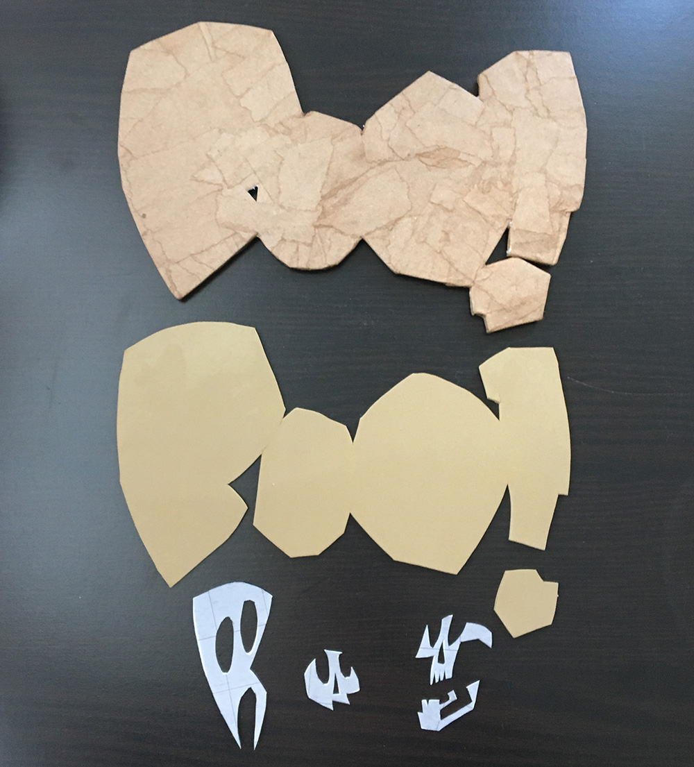 Necronomicon sculpture - cutting out the shapes for the logo