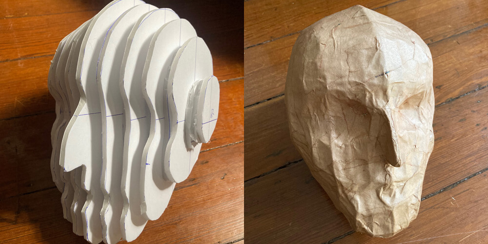 DIY Count Orlok statue - building the base for the head