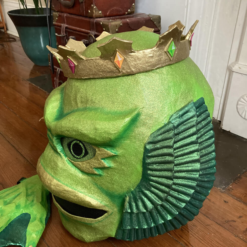 Another view of the finished crown