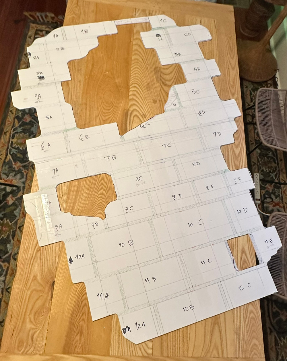 Cutting out the wall shape