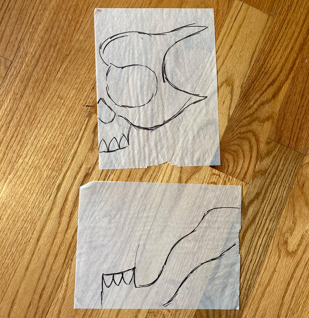 tracing the face shapes