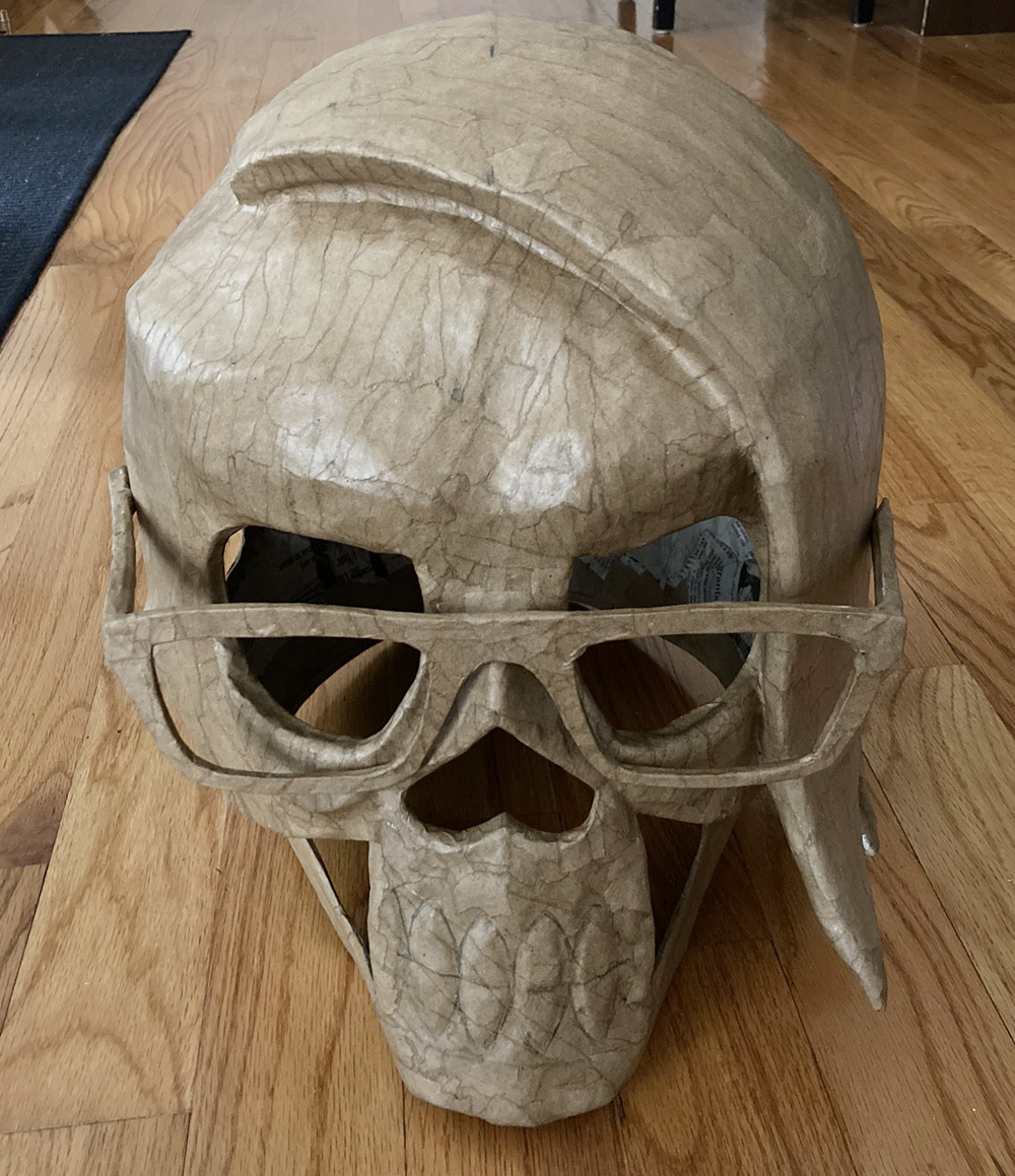 paper mache on glasses