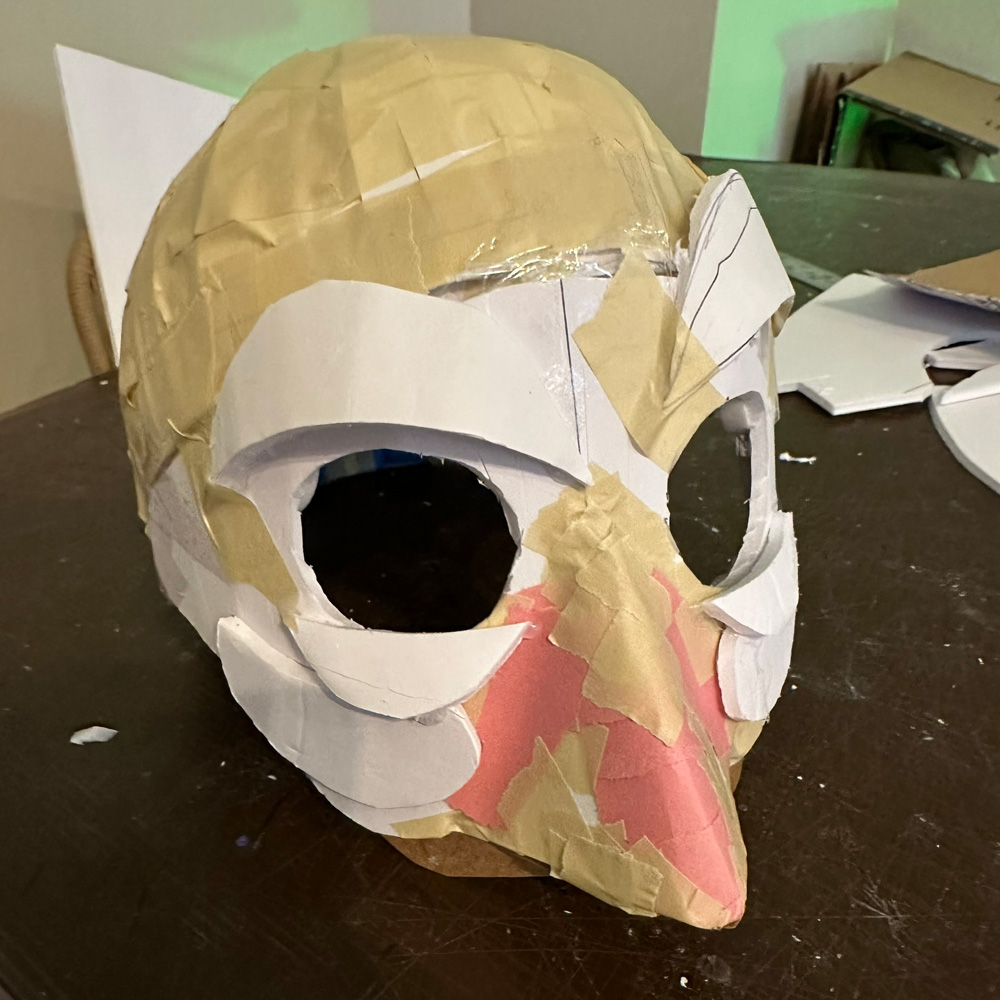 Nose and other facial features added.