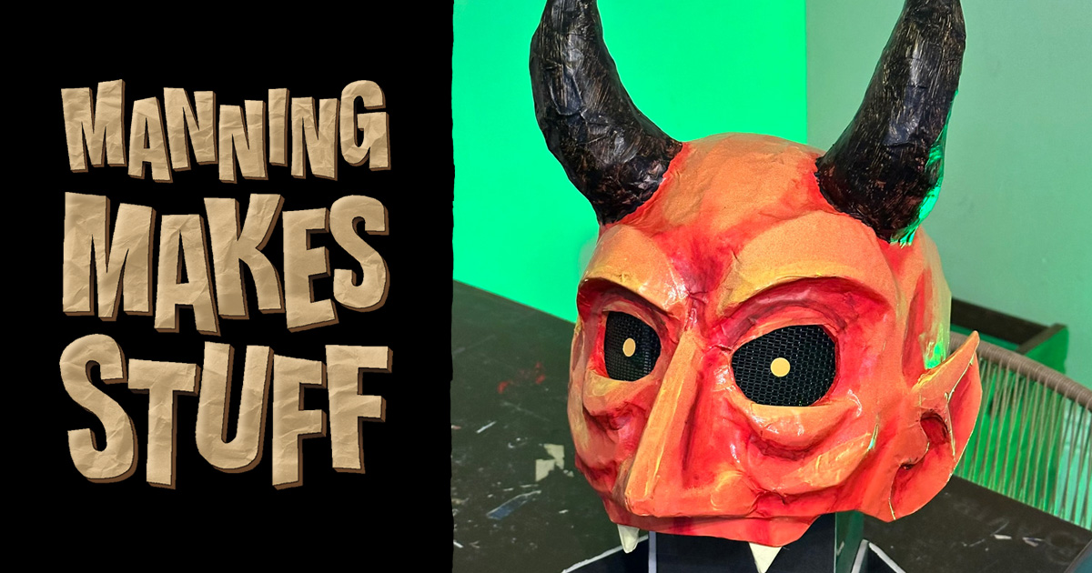 One-day challenge: Halloween devil mask | Manning Makes Stuff
