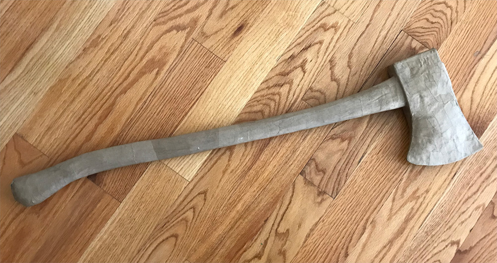 Axe prop - paper mache finished