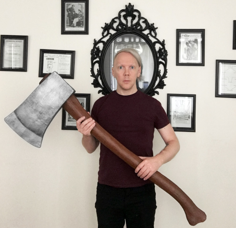 Paper mache axe