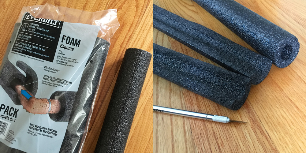 cutting out the foam