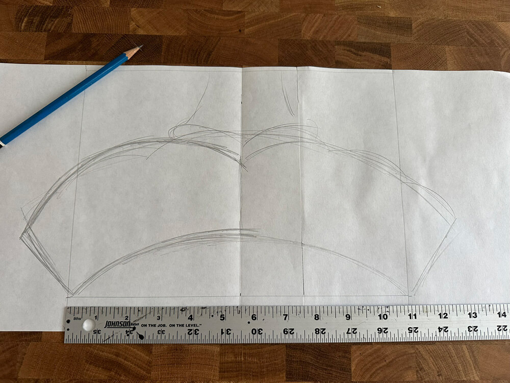 Sketch of pumpkin lid cross section