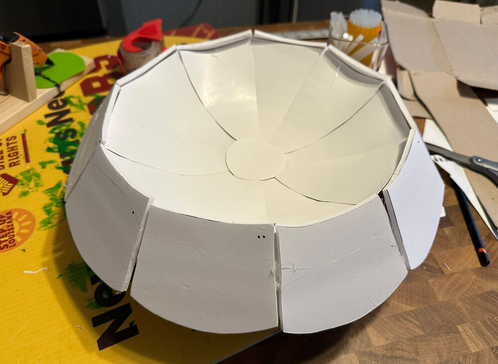 Adding the outer edges, and the bottom surface.