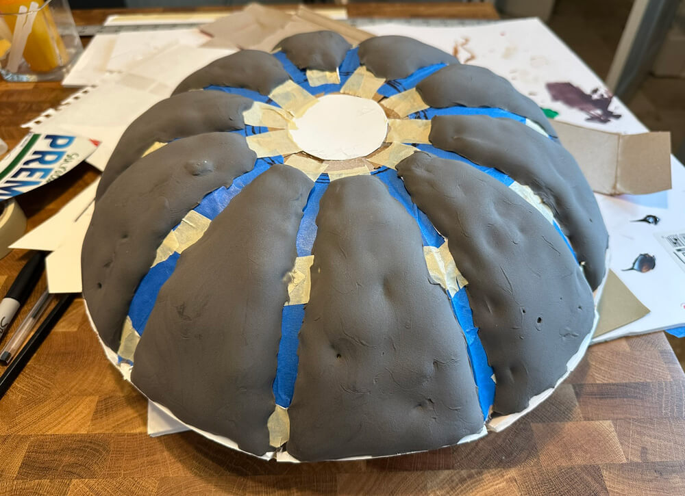 The foam clay is now dry, and much smoother looking.