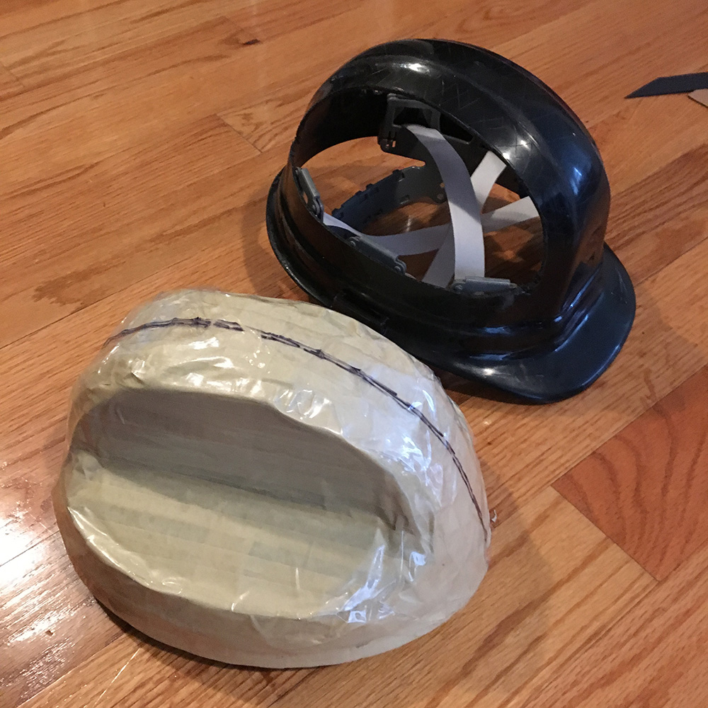 Wolf skull mask - making a copy of the hard hat