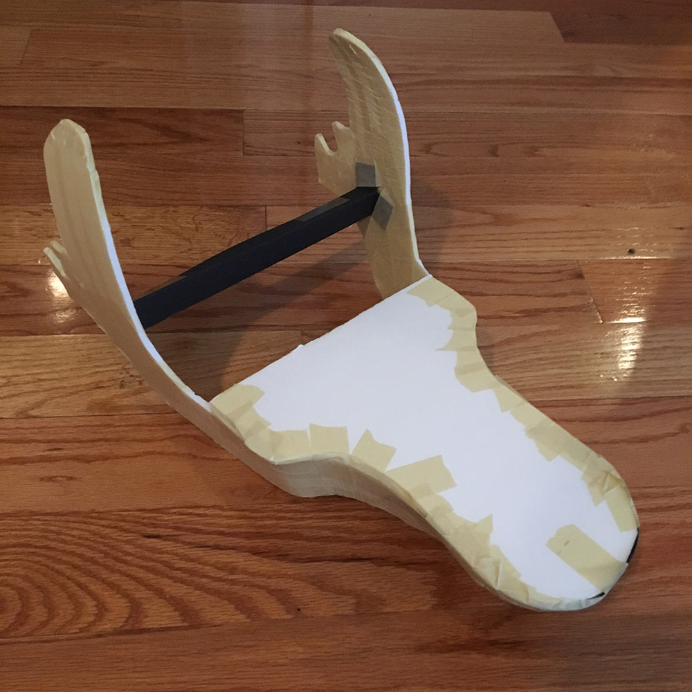 Wolf skull mask - jaw with supports