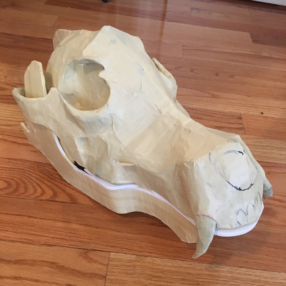 Wolf skull mask - skull and jaw together