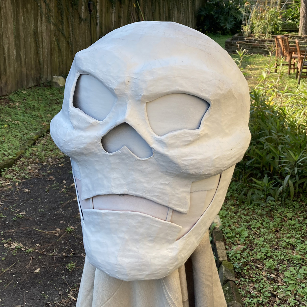 Pro wrestler skeleton costume - gesso and white spray paint