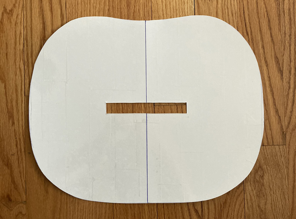 Pumpkin Night mask - guide for tracing pumpkin shape