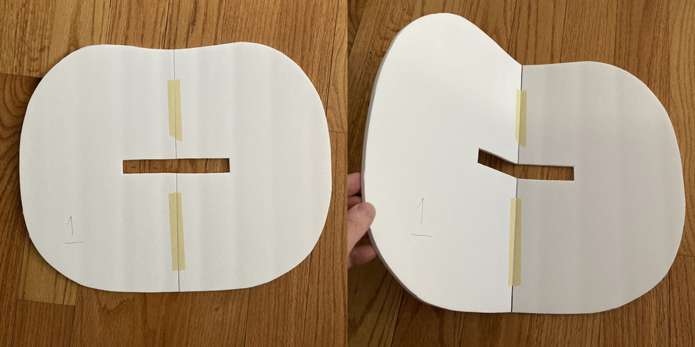 Pumpkin Night mask - foam board pumpkin shapes